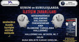 İŞLETMELER VE KURUMLAR DA İLETİŞİM ZARARLILARI