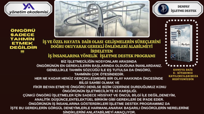 ÖNGÖRÜNÜN İŞ İNSANLARINA GÖSTERDİKLERİ…